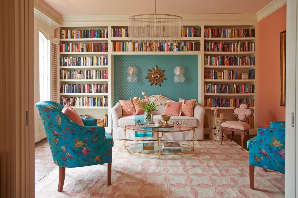 Pink home library