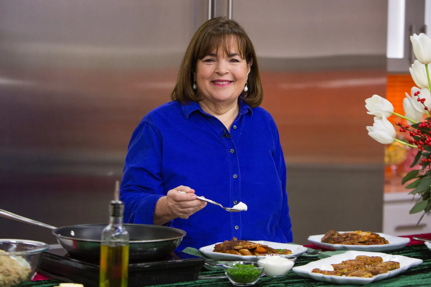 Ina Garten in a studio kitchen
