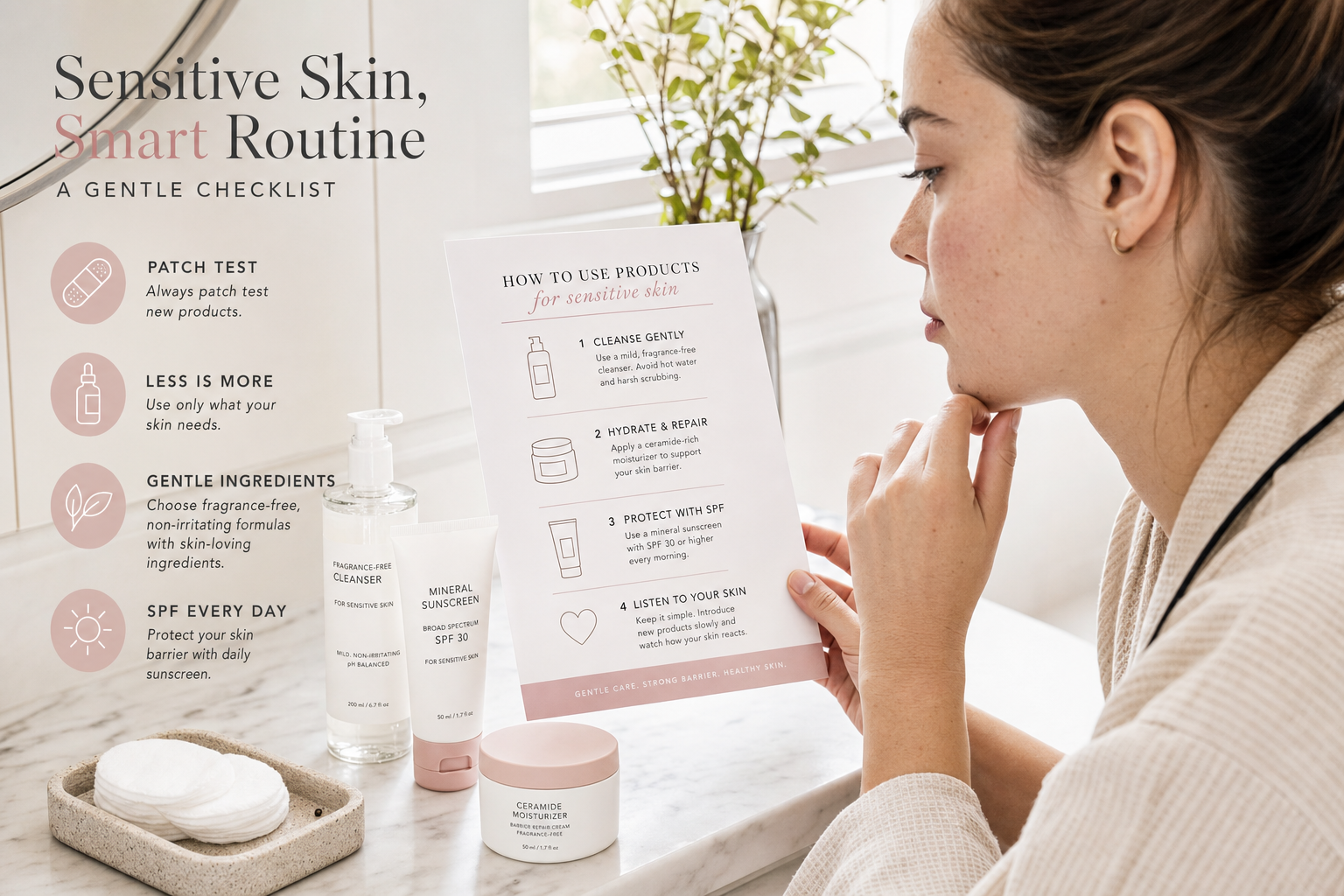 how to use sensitive skin checklist for daily skincare