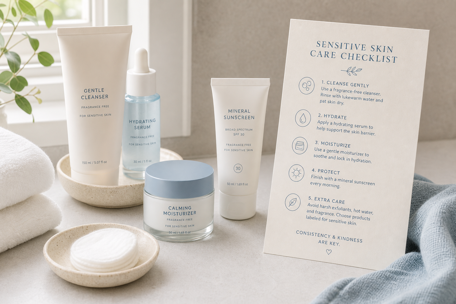 how to use sensitive skin checklist for daily skincare