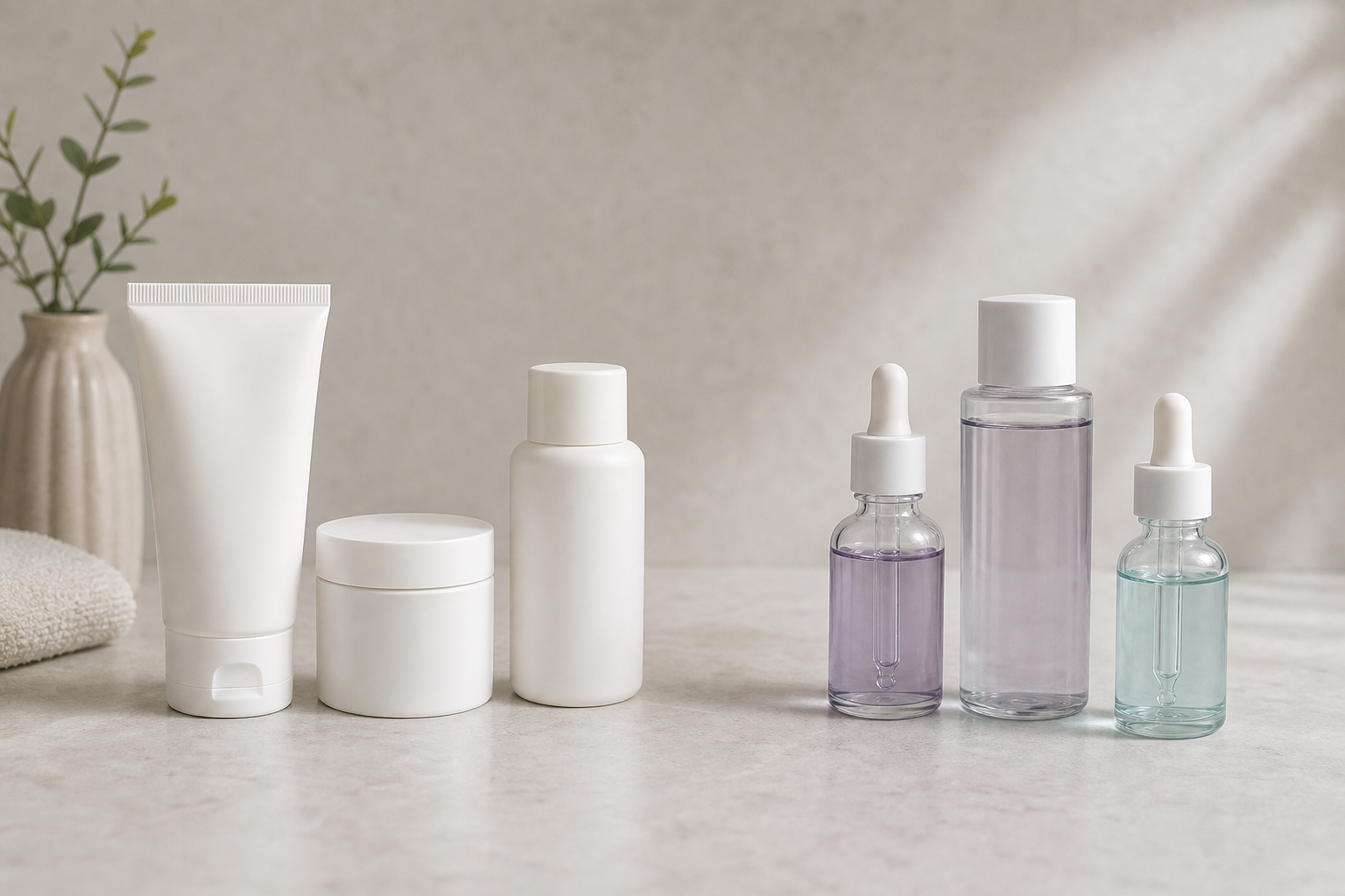 Fragrance free skincare basics compared with stronger active skincare products