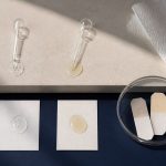 Comparing liquid samples in laboratory tabletop for skincare ingredients comparison